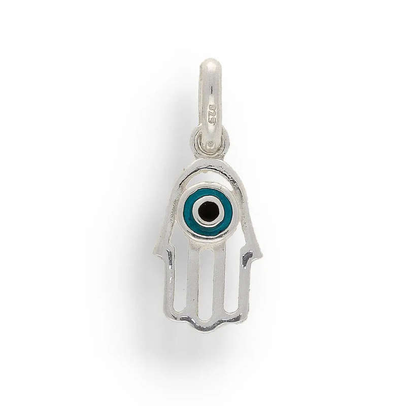 Hamsa Hand Sterling Silver Necklace