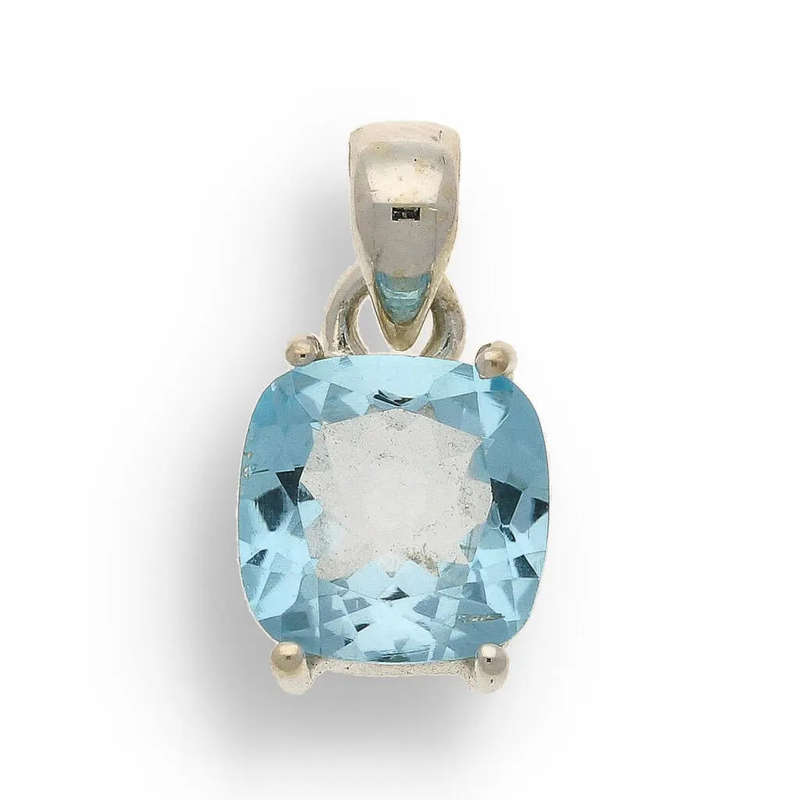 Blue Topaz in Sterling Silver - The Serenity Pendant