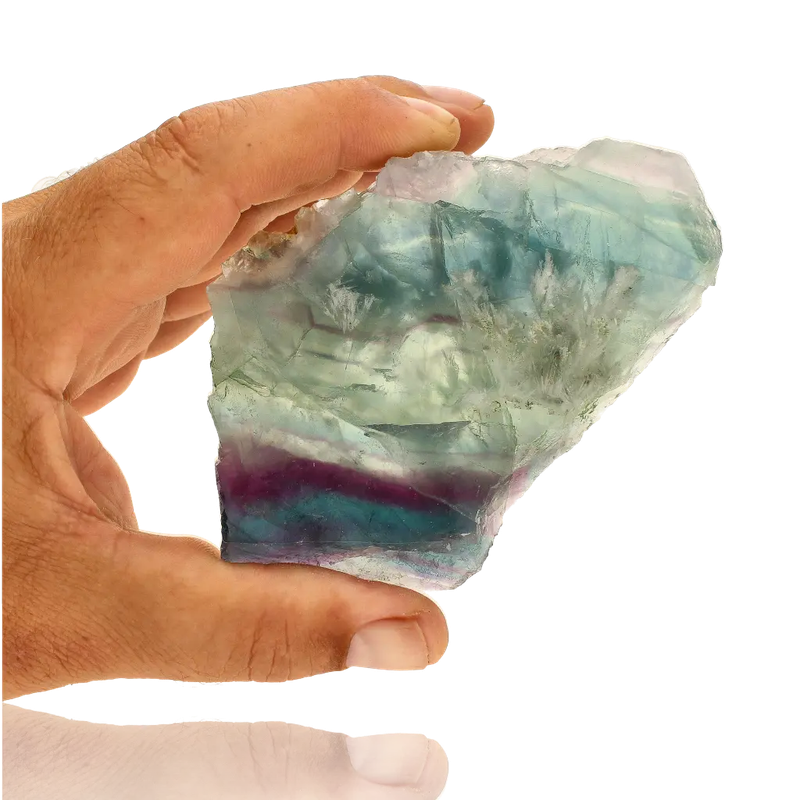 Fluorite Crystal Slice  Waves of Wisdom
