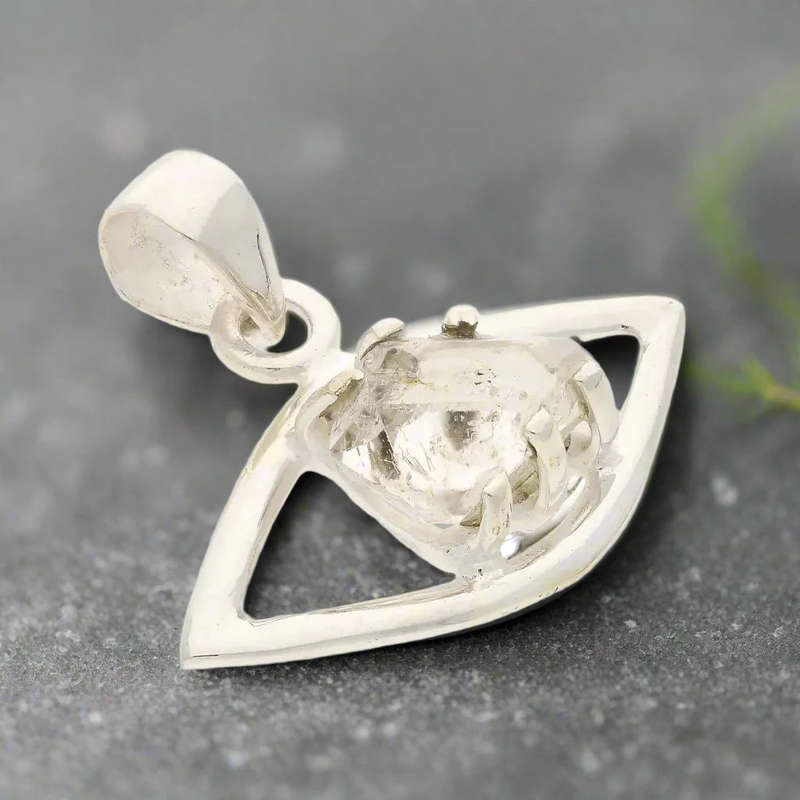 Herkimer Diamond Eye Sterling Silver Necklace