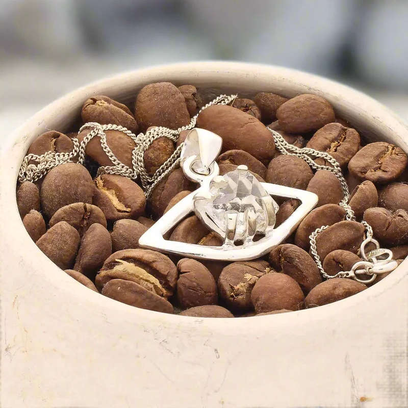 Herkimer Diamond Eye Sterling Silver Necklace