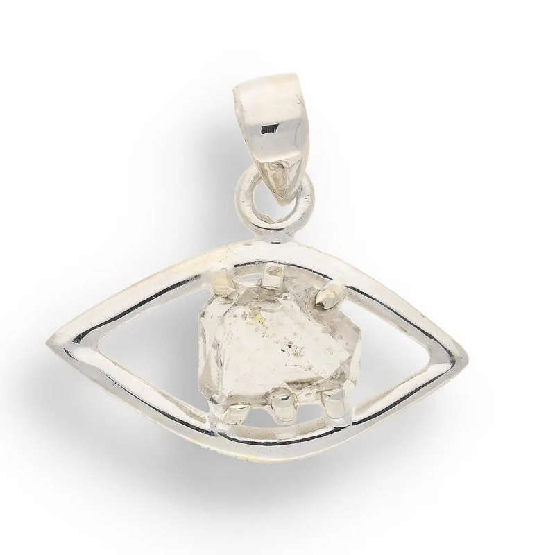 Herkimer Diamond Eye Sterling Silver Necklace