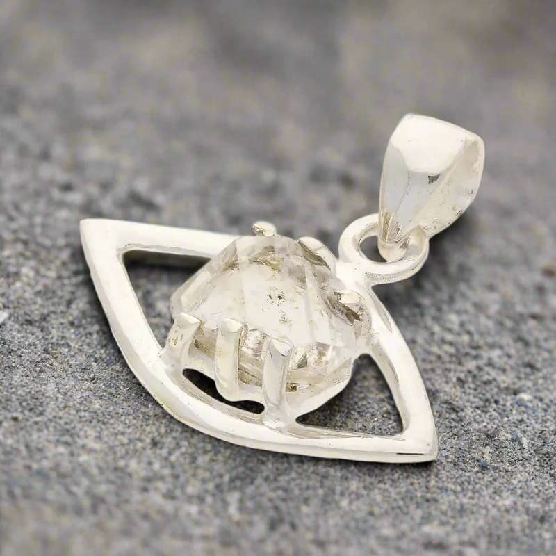 Herkimer Diamond Eye Sterling Silver Necklace