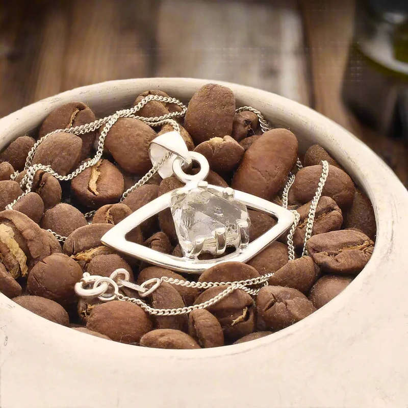 Herkimer Diamond Eye Sterling Silver Necklace
