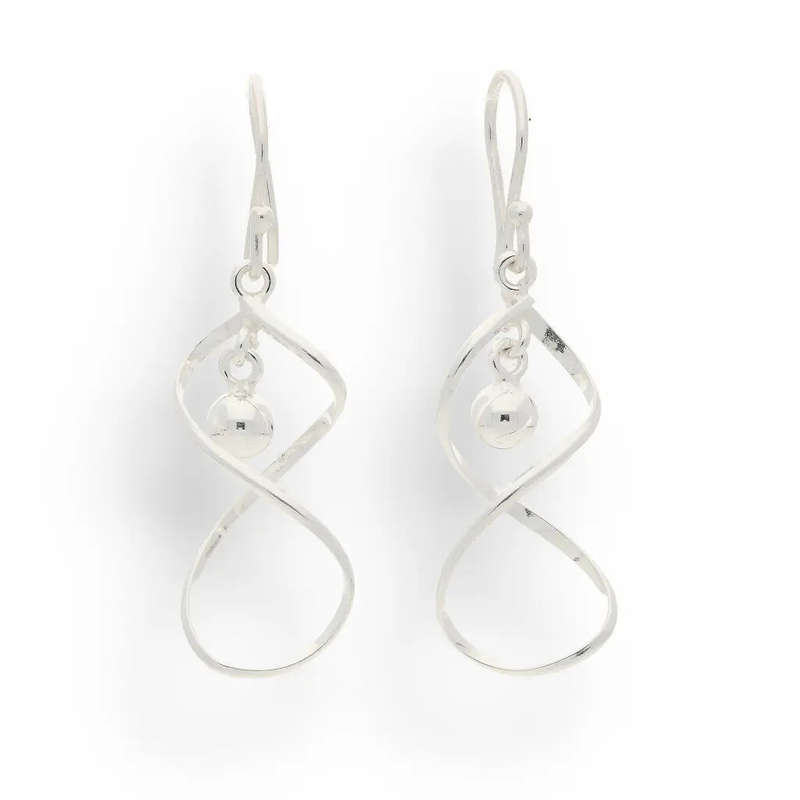 Twist & Shout: Modern Sterling Silver Double Twist Dangle Earrings!
