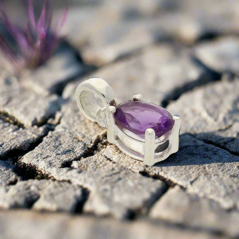 Amethyst "Twilight Mystique" Sterling Silver Pendant - Royal Purple Enchantment