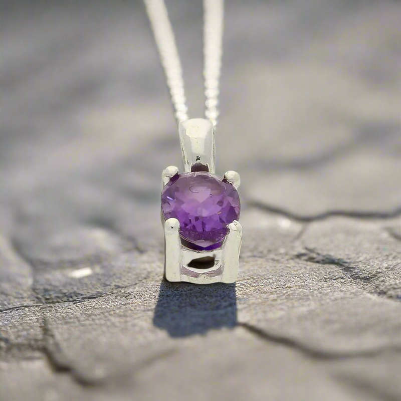 Amethyst "Twilight Mystique" Sterling Silver Pendant - Royal Purple Enchantment