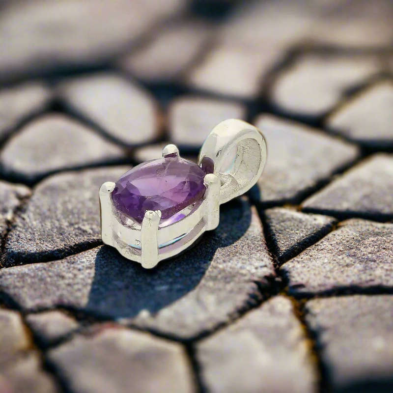 Amethyst "Twilight Mystique" Sterling Silver Pendant - Royal Purple Enchantment