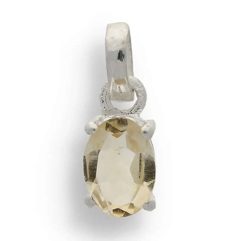 Citrine "Golden Sunrise" Sterling Silver Pendant - Sunshine in Sterling
