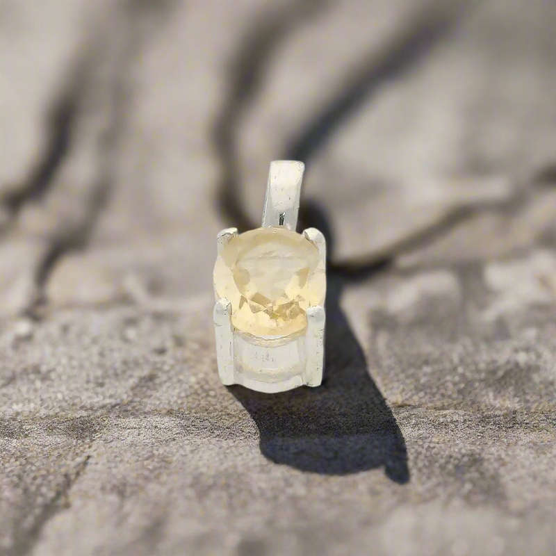 Citrine "Golden Sunrise" Sterling Silver Pendant - Sunshine in Sterling