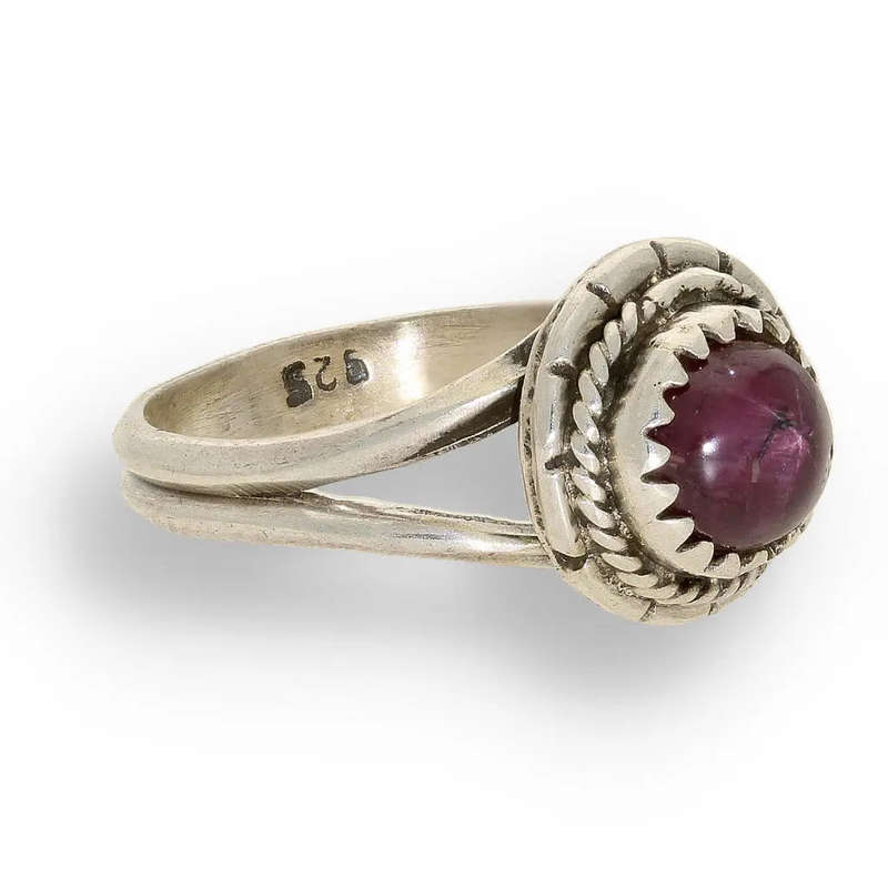 Star Ruby: Celestial Ember Glow Silver Ring
