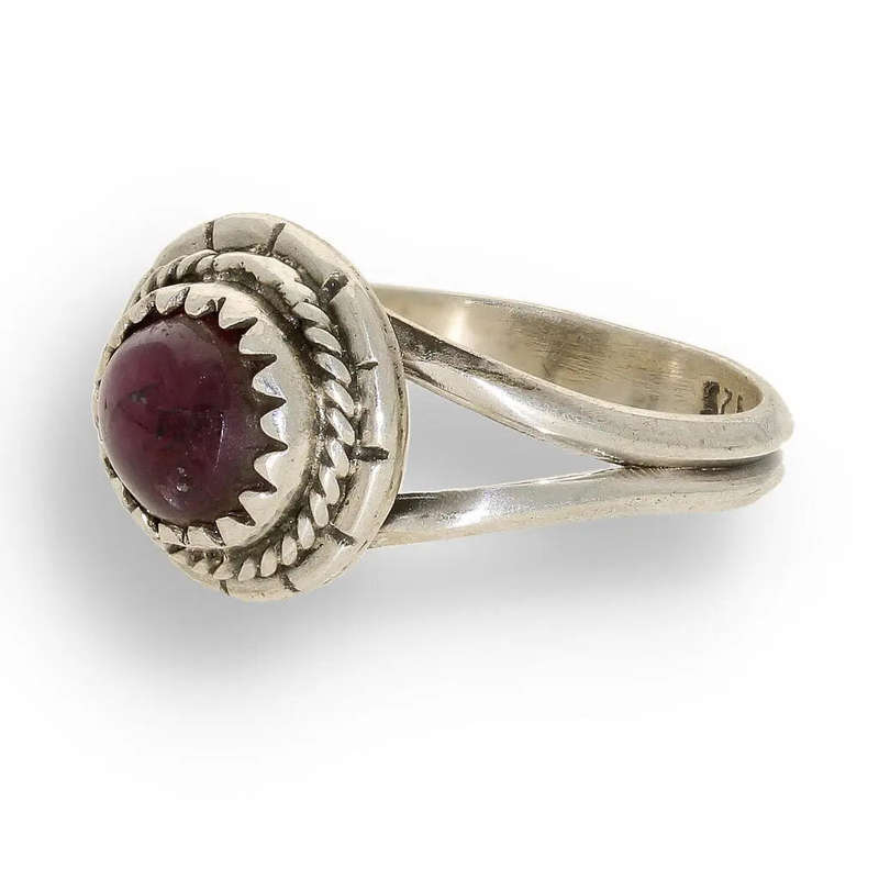 Star Ruby: Celestial Ember Glow Silver Ring
