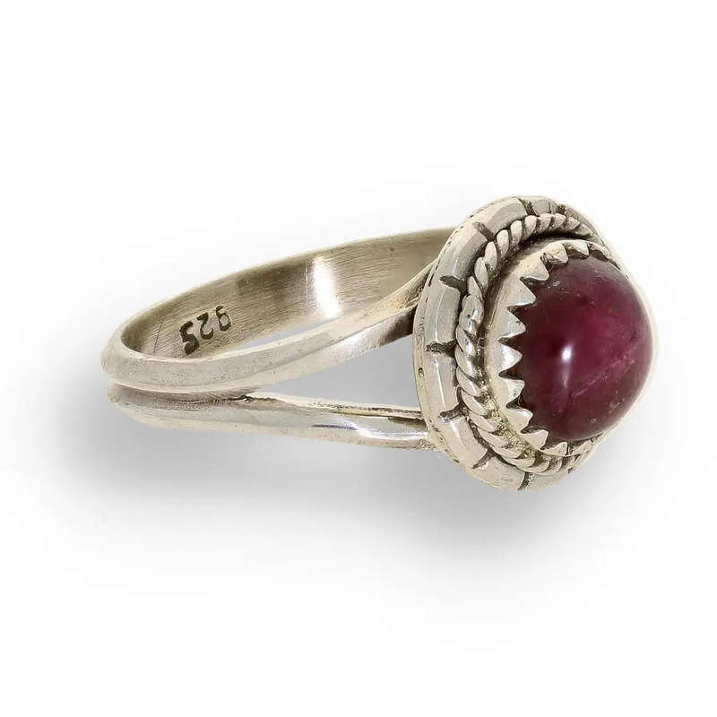 Star Ruby: Celestial Ember Glow Silver Ring
