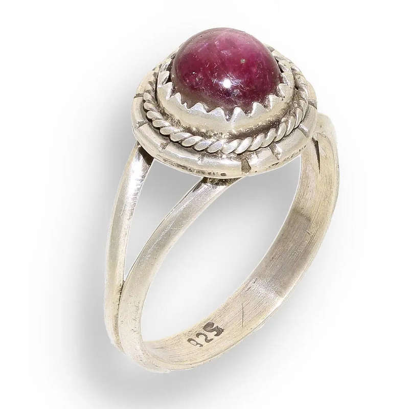Star Ruby: Celestial Ember Glow Silver Ring