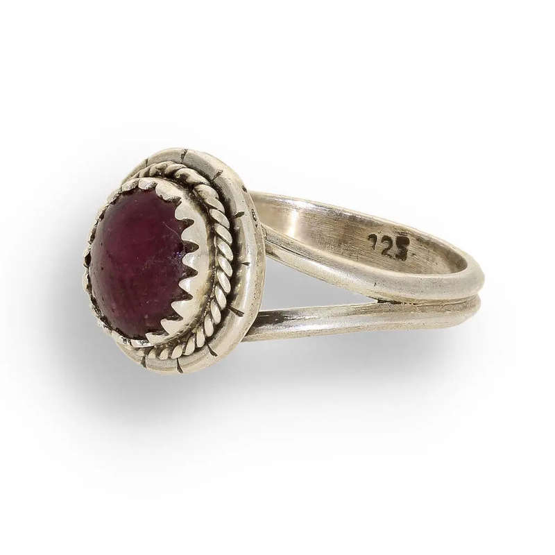 Star Ruby: Celestial Ember Glow Silver Ring
