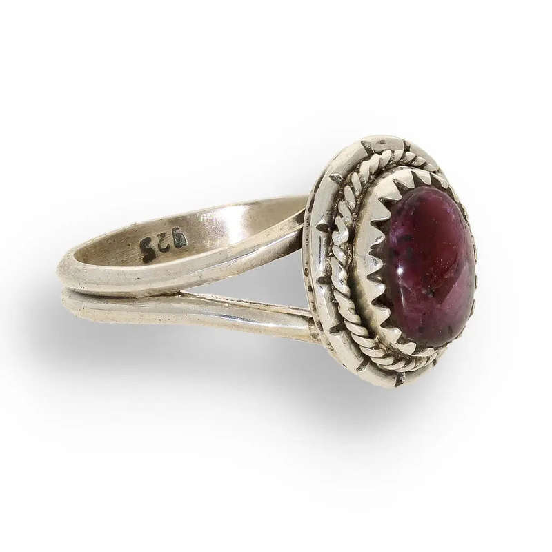 Star Ruby: Celestial Ember Glow Silver Ring