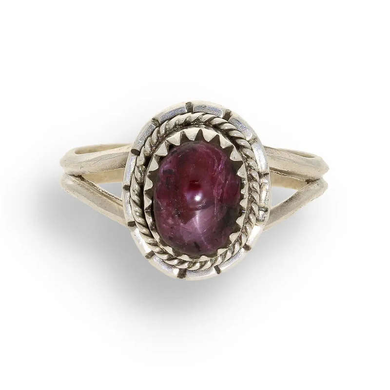 Star Ruby: Celestial Ember Glow Silver Ring