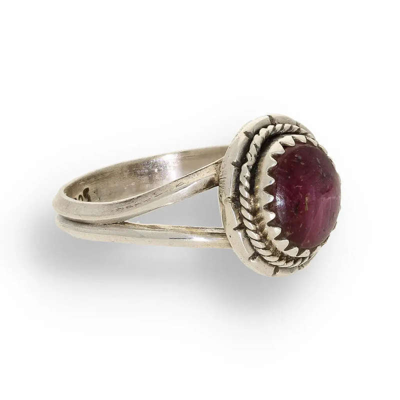Star Ruby: Celestial Ember Glow Silver Ring