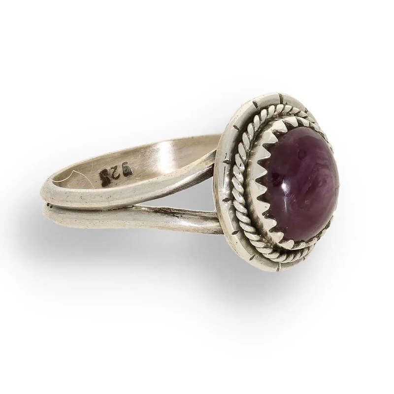 Star Ruby: Celestial Ember Glow Silver Ring
