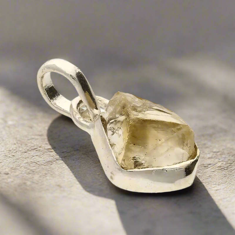 Abundance Energy - Rough Citrine Pendant
