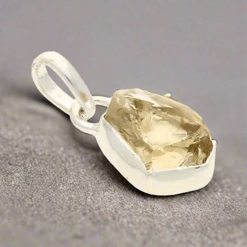 Abundance Energy - Rough Citrine Pendant