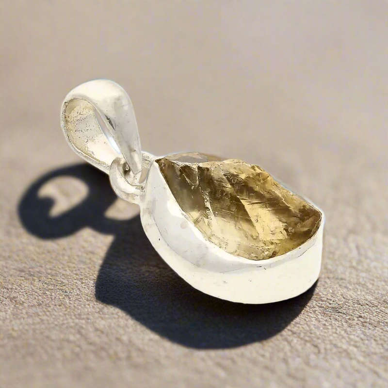 Abundance Energy - Rough Citrine Pendant