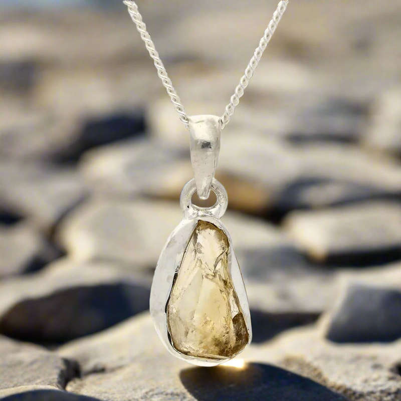 Abundance Energy - Rough Citrine Pendant