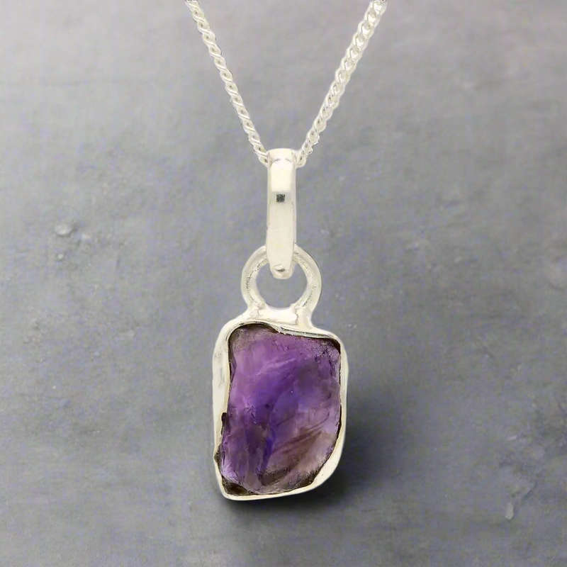 Spiritual Calm - Rough Amethyst Pendant