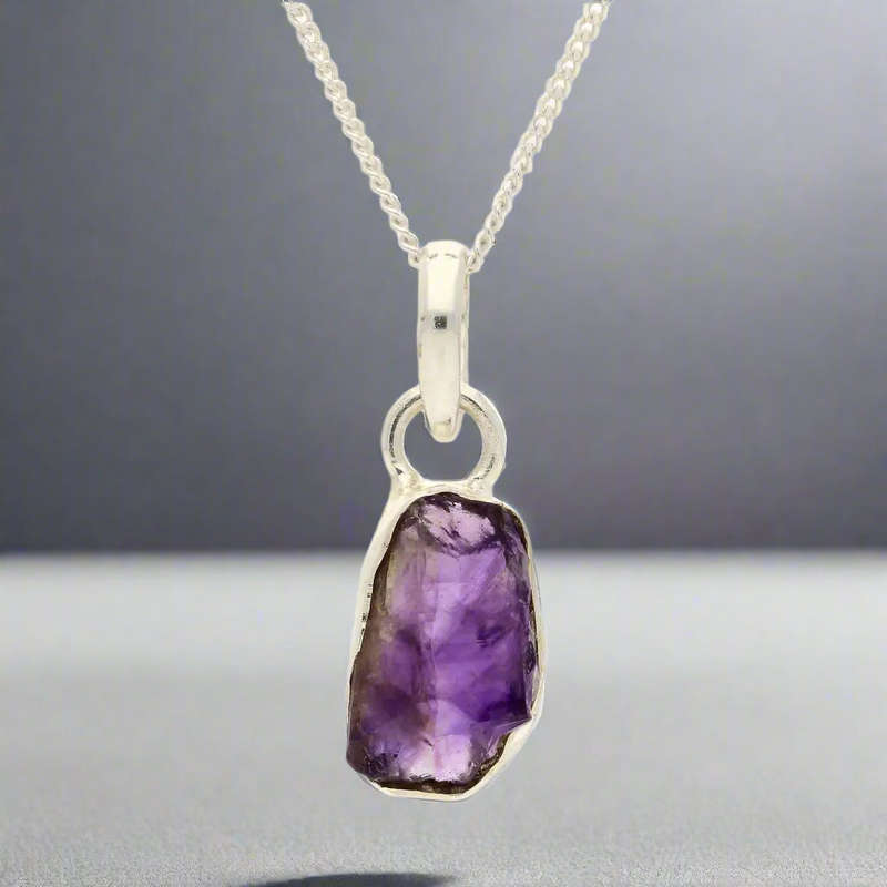 Spiritual Calm - Rough Amethyst Pendant