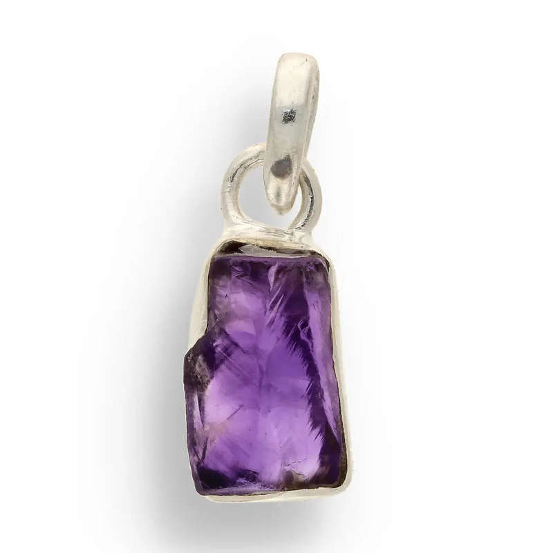 Spiritual Calm - Rough Amethyst Pendant