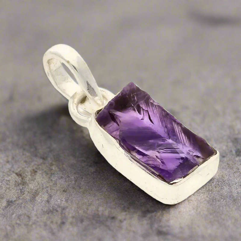 Spiritual Calm - Rough Amethyst Pendant