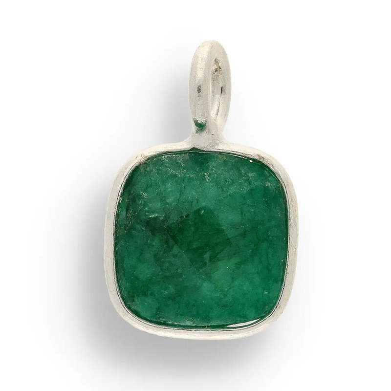 Heart of Spring  Faceted Emerald May Birthstone Necklace