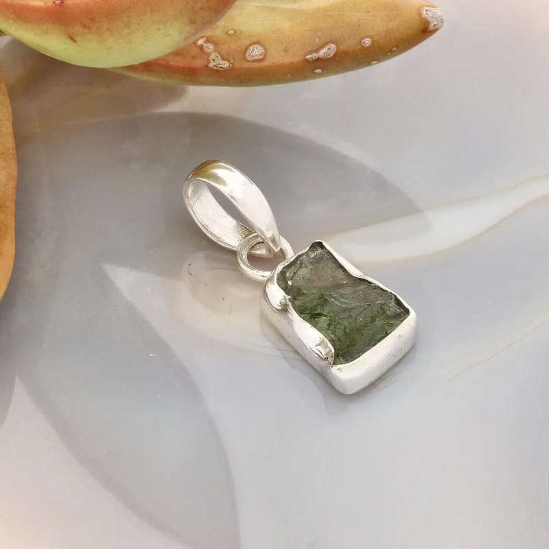Moldavite Transformation Necklace  100% Real Gem