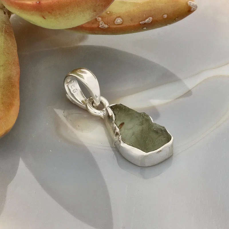 Moldavite Pendant of Change  Authentic Czech Stone