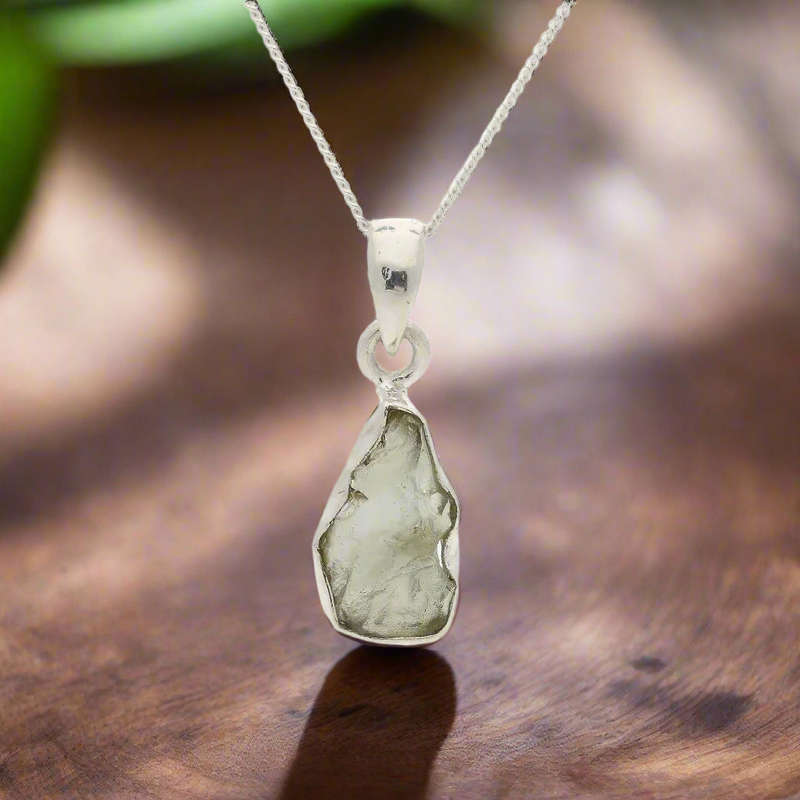 Moldavite Pendant of Change  Authentic Czech Stone