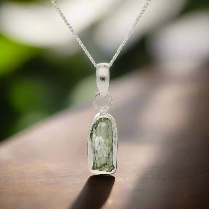 Moldavite Starborn Necklace  Real Tektite Energy