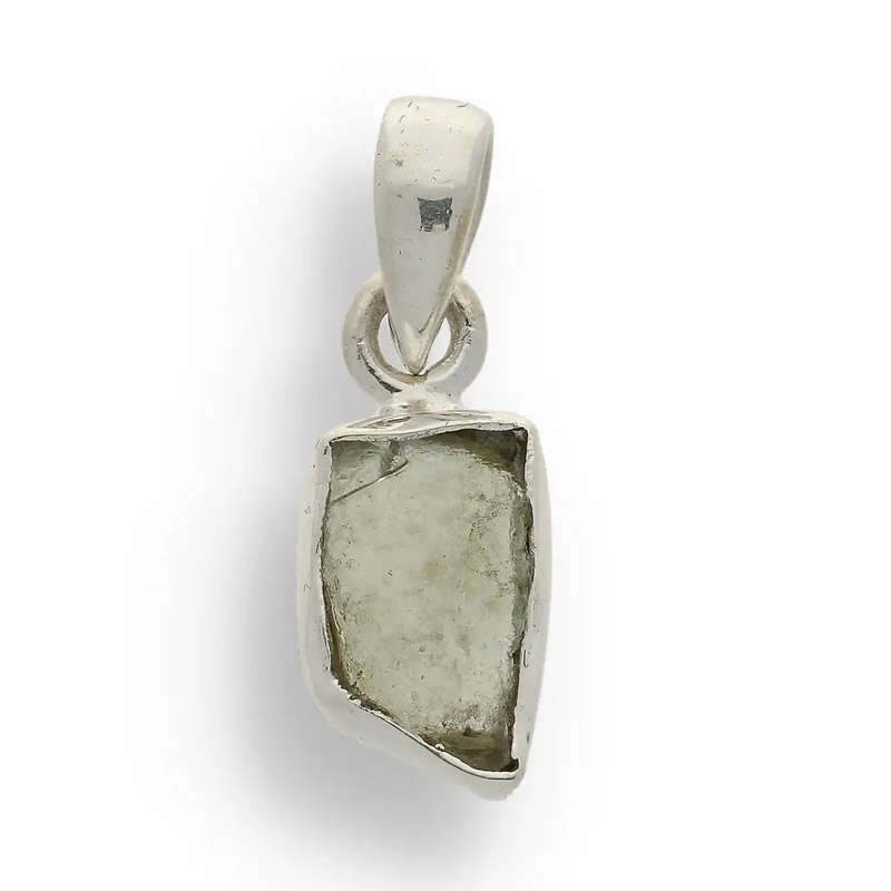 Moldavite Silver Amulet  Authentic Czech Origin Gem