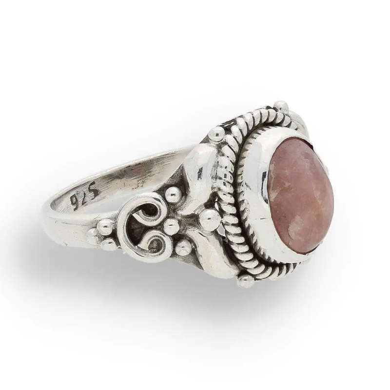 Rhodochrosite Sterling Silver Ring  A Symbol of Love & Healing