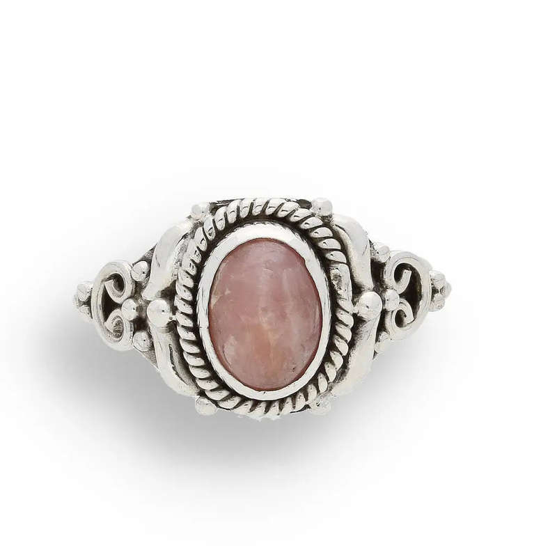 Rhodochrosite Sterling Silver Ring  A Symbol of Love & Healing
