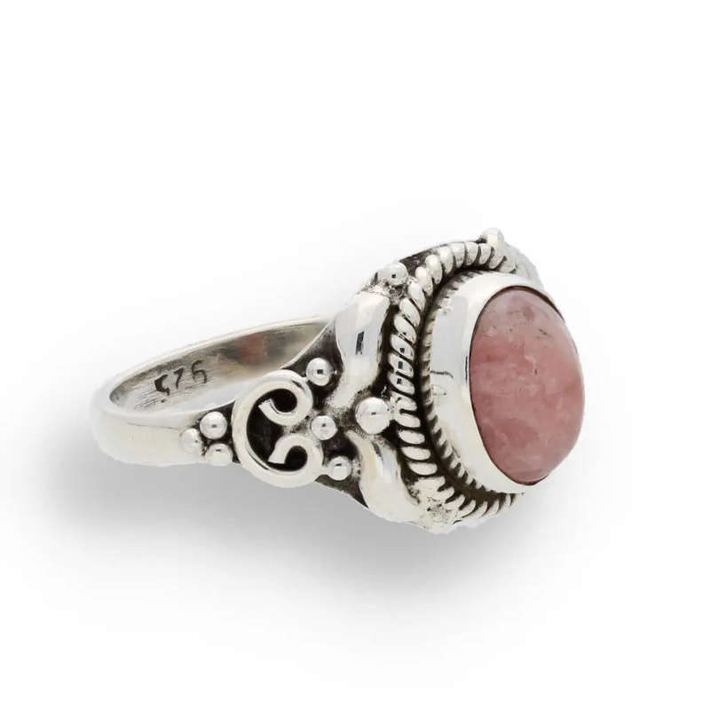 Rhodochrosite Sterling Silver Ring  A Symbol of Love & Healing