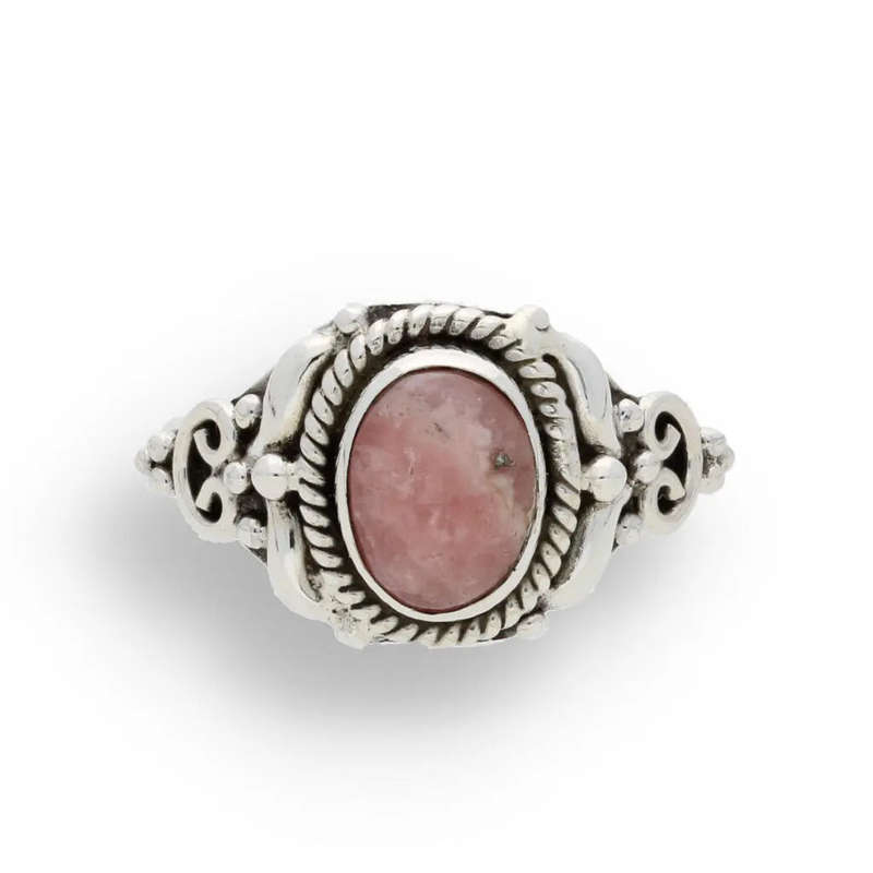 Rhodochrosite Sterling Silver Ring  A Symbol of Love & Healing
