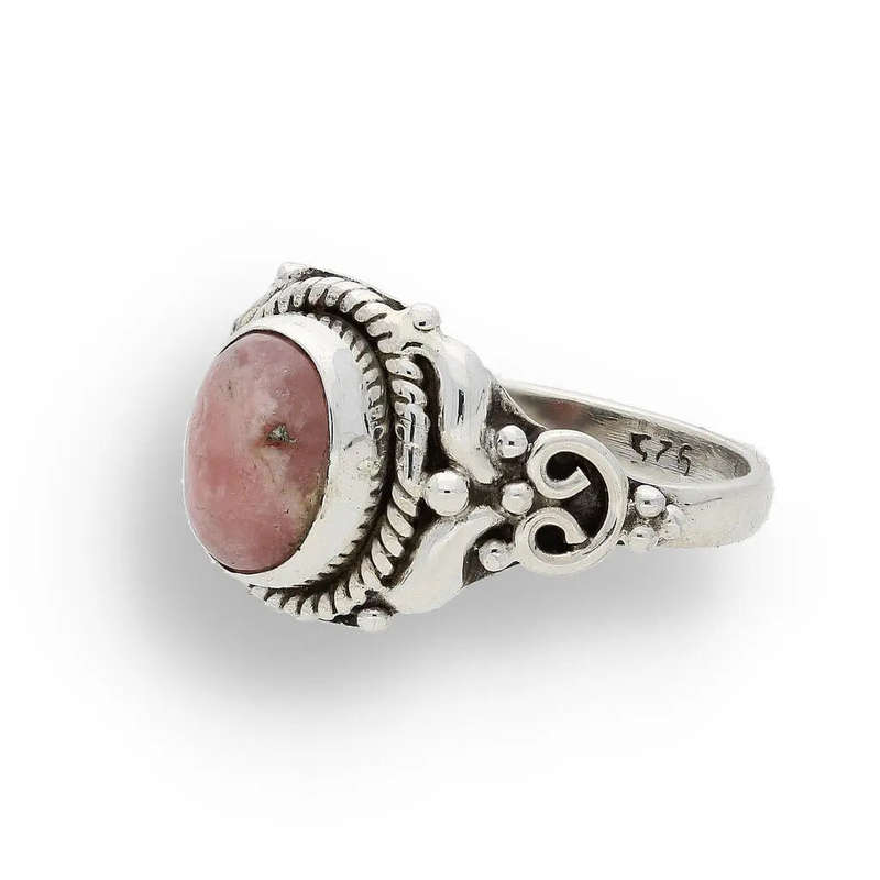 Rhodochrosite Sterling Silver Ring  A Symbol of Love & Healing