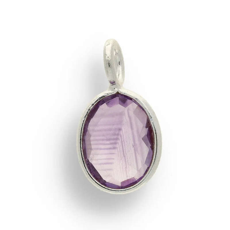 Guardian Glow: Faceted Oval Amethyst Necklac