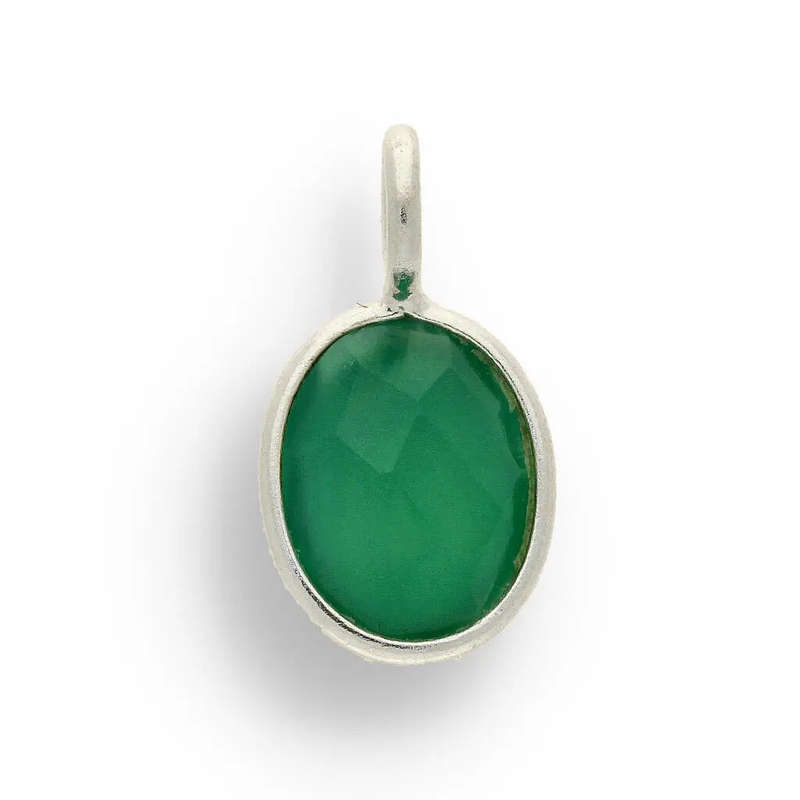 Lush Balance -  Faceted Oval Green Onyx Necklace