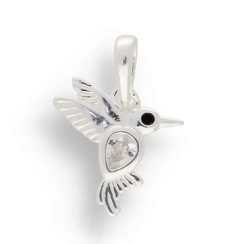 Clear Cubic Zirconia Hummingbird Necklace - Celestial Grace