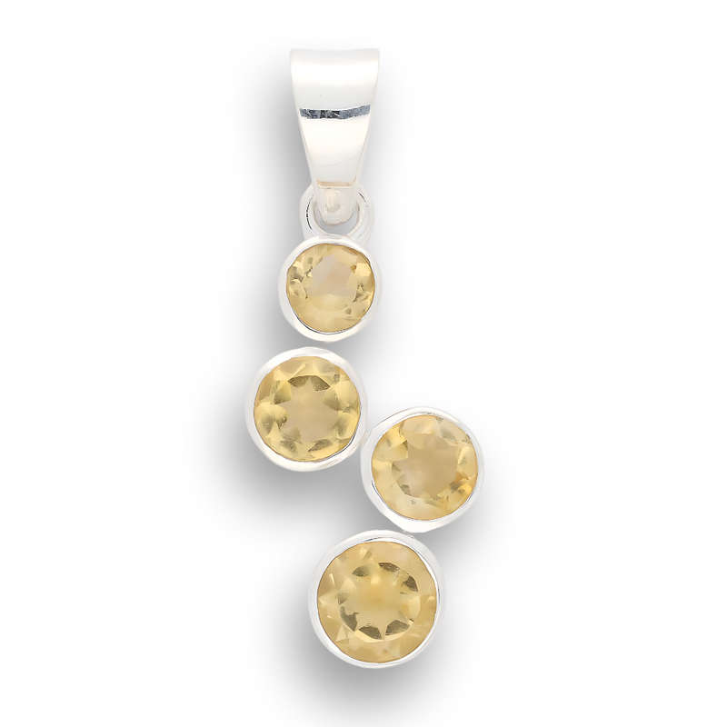 Citrine Sterling Silver Constellation Pendant