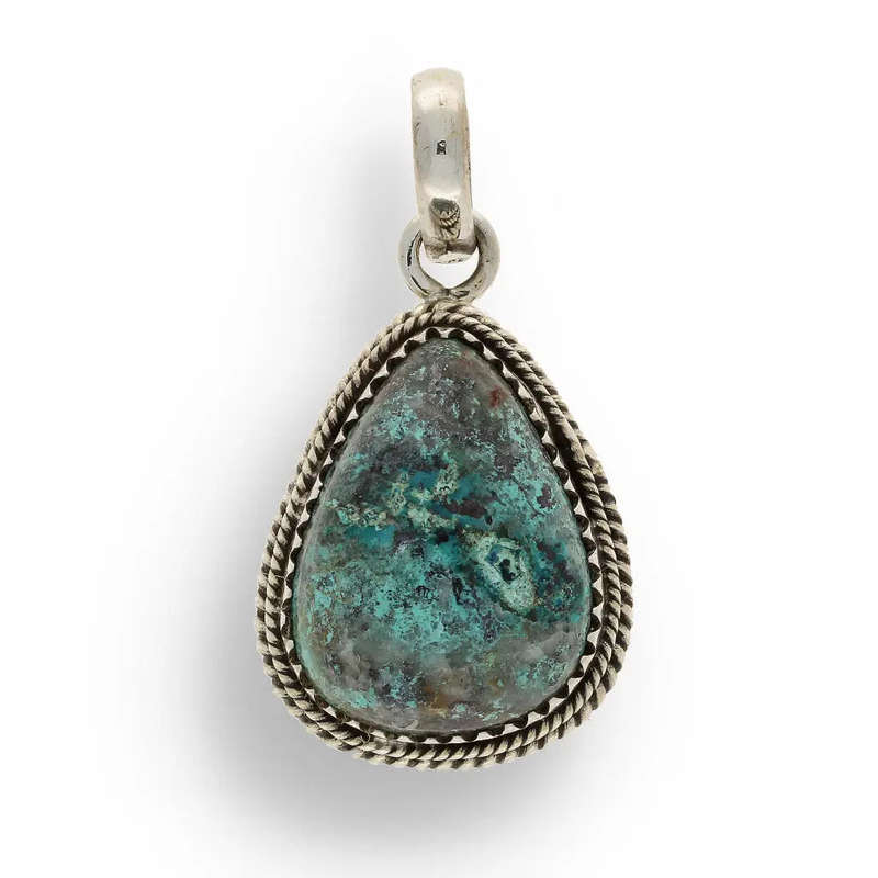 Chrysocolla Sterling Silver Pendant