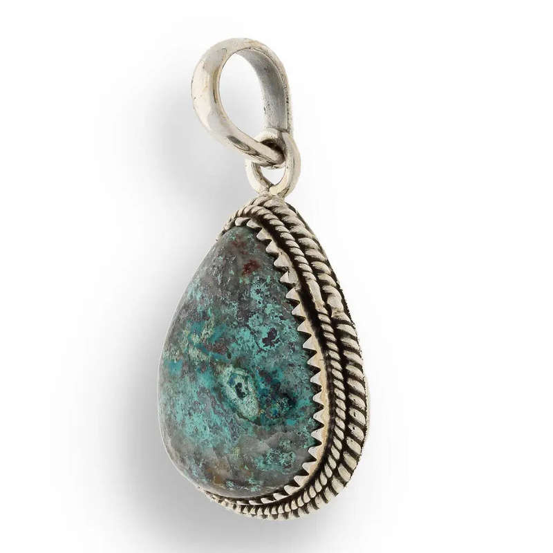 Chrysocolla Sterling Silver Pendant