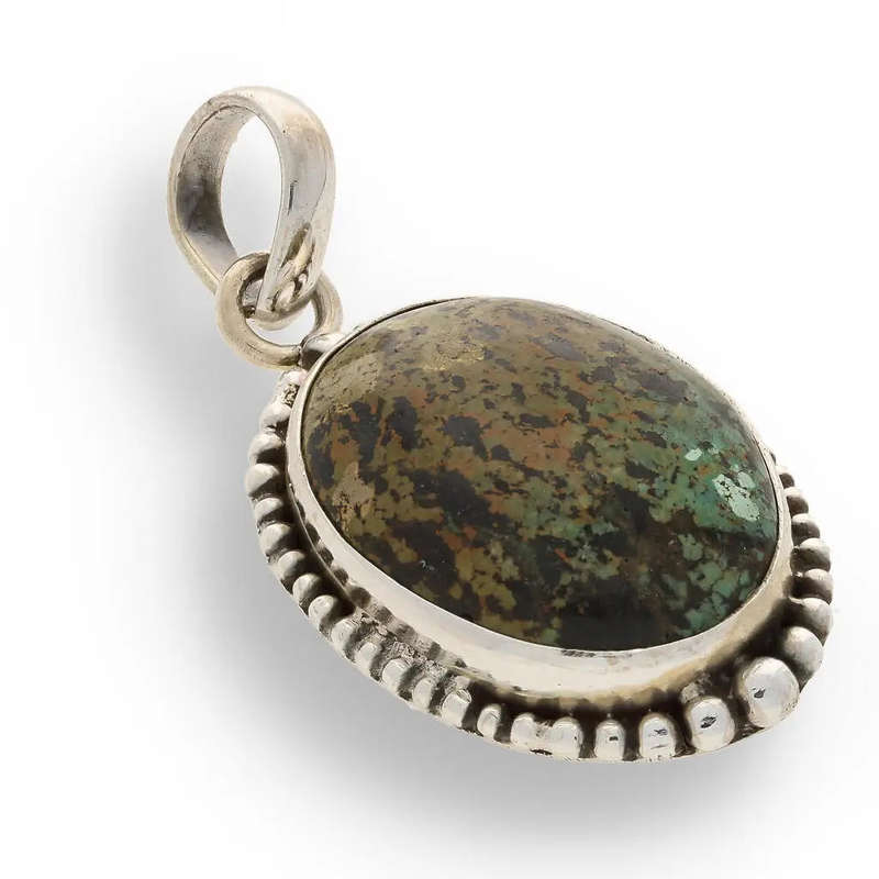 Chrysocolla Sterling Silver Pendant