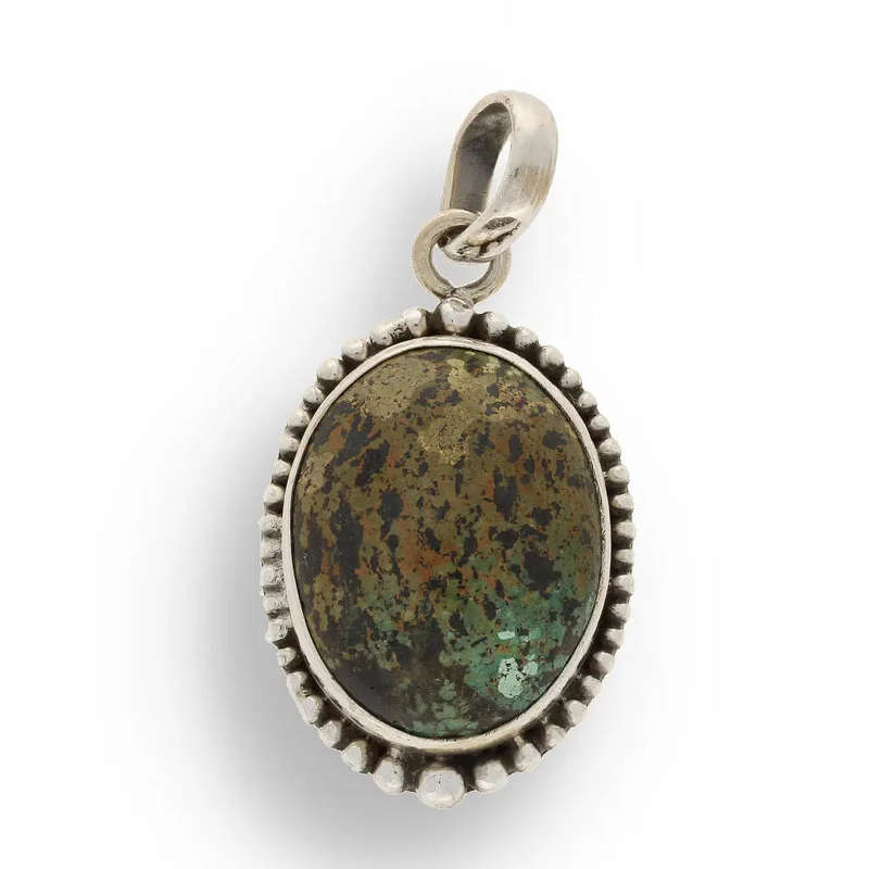 Chrysocolla Sterling Silver Pendant